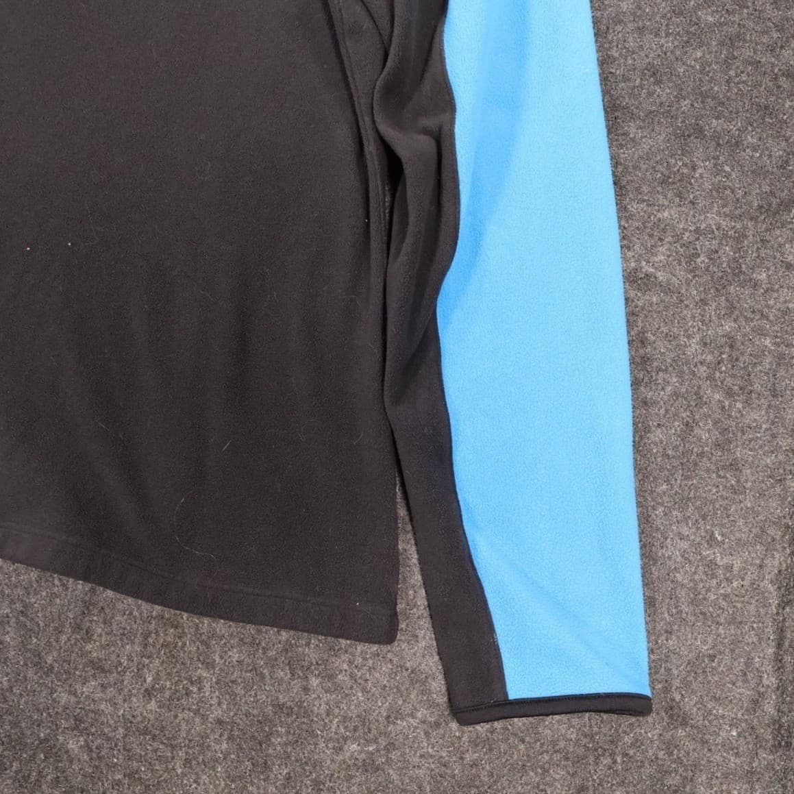 Under Armour Fleece Pullover Mens Large Blue Excellent Colorblock 1/4 Zip Active - Thumbnail 6