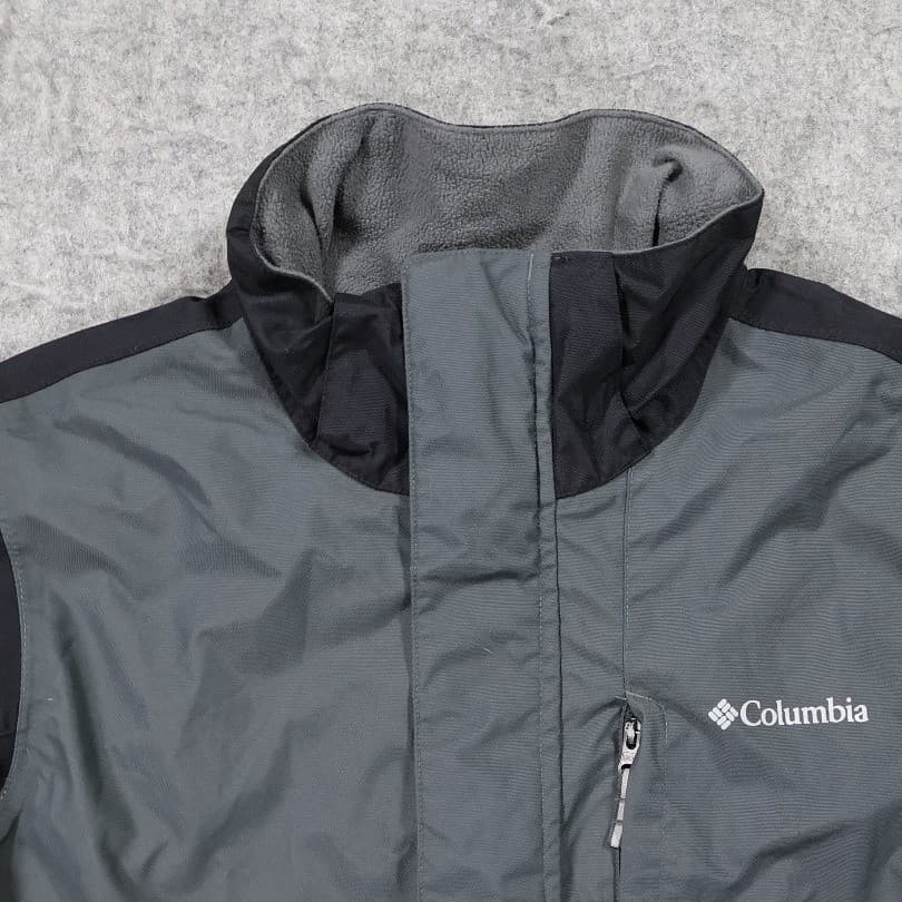 Columbia Interchange Jacket Boys M Grey Excellent Omni-Heat Hooded Shell - Thumbnail 4