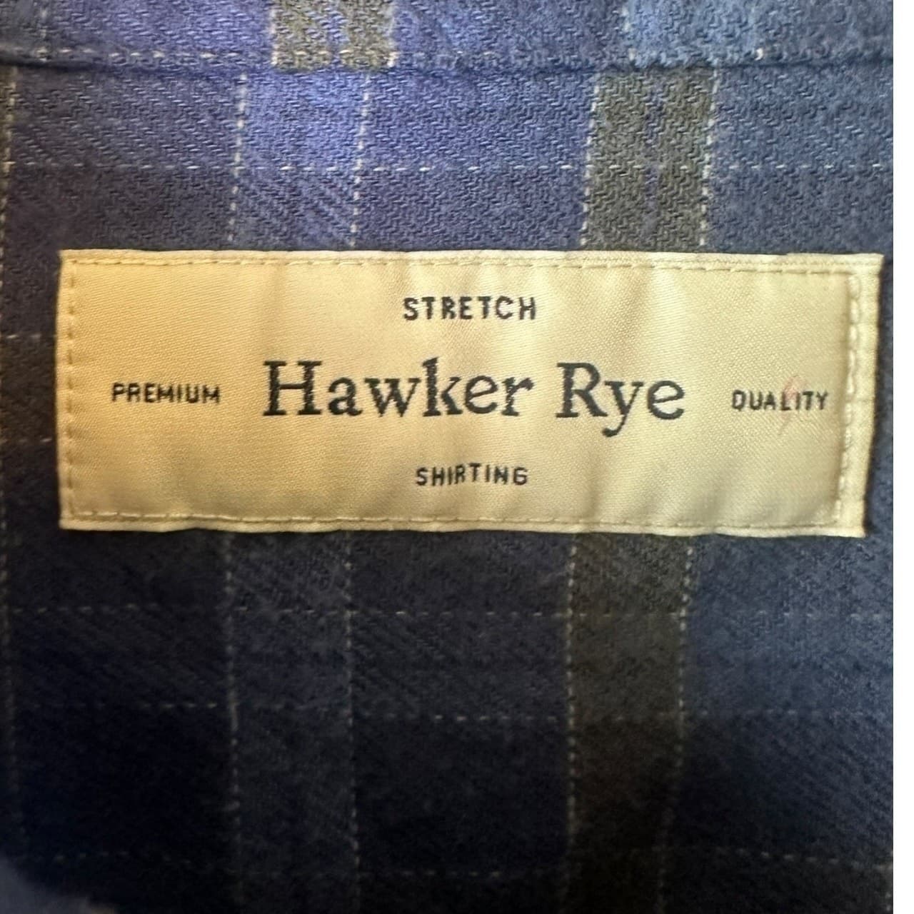 Hawker Rye Mens Plaid Button Down Shirt Stretch Regular Fit Long Sleeve - Thumbnail 6