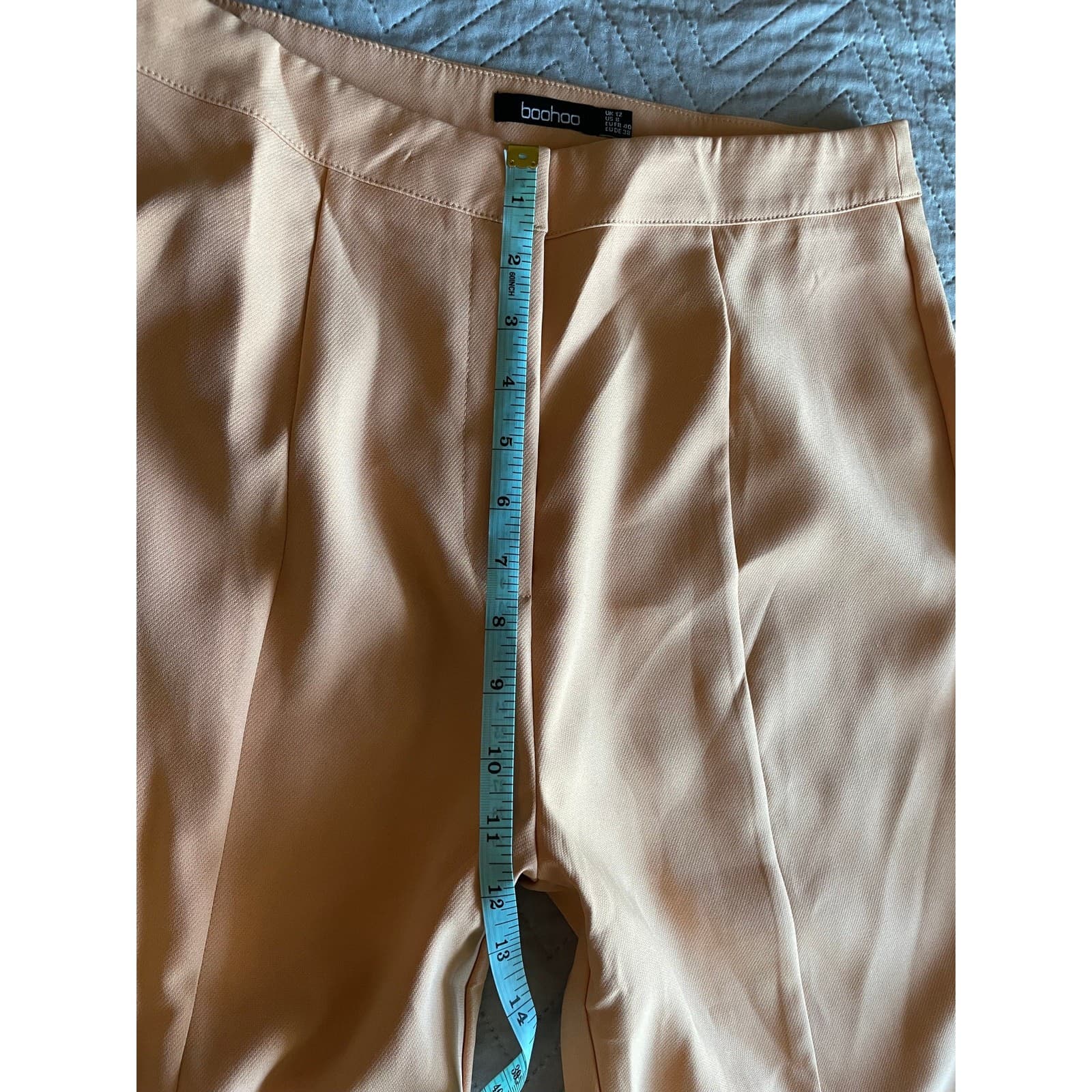 Boohoo Women's Size 8 Soft Orange Flare Dress Pants - Thumbnail 6