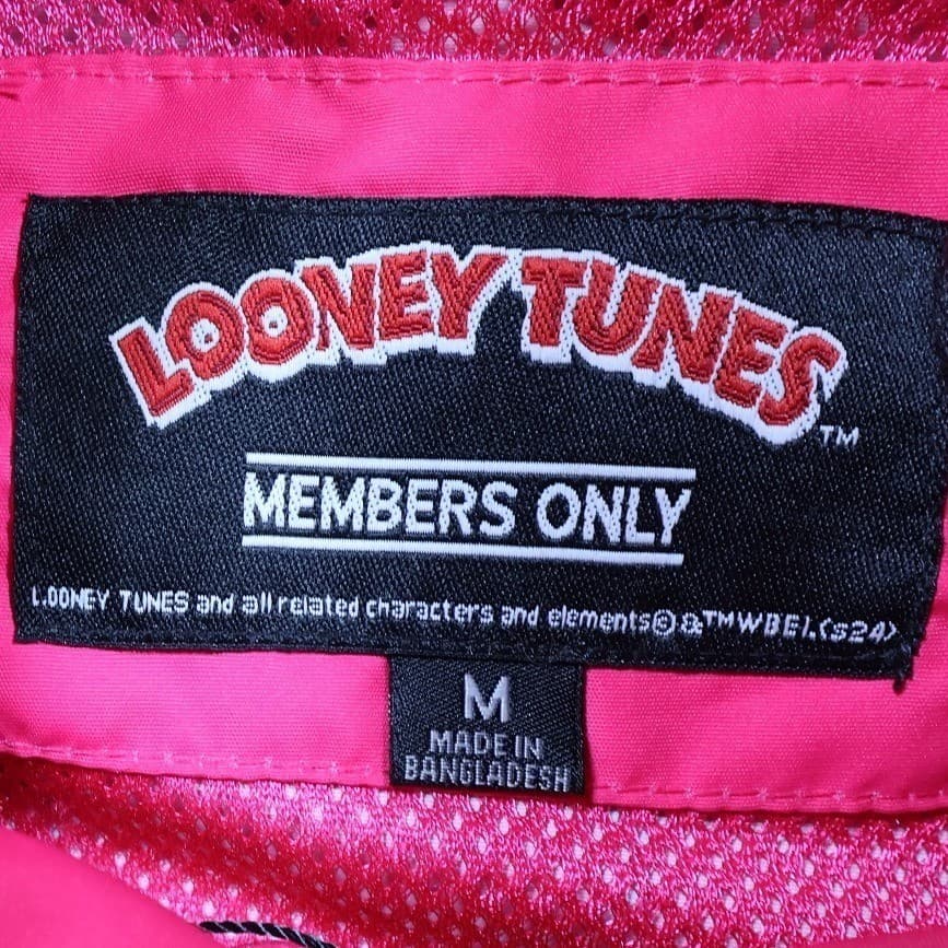 Members Only Windbreaker Jacket Womens Medium Multicolor Excellent Looney Tunes - Thumbnail 7