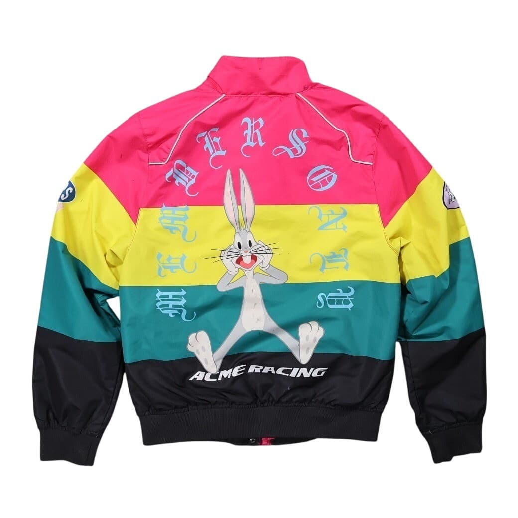 Members Only Windbreaker Jacket Womens Medium Multicolor Excellent Looney Tunes - Thumbnail 3