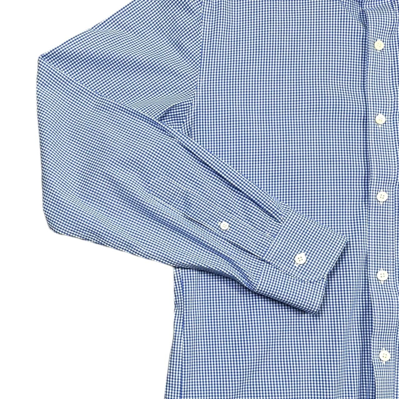 J.Crew Men's Medium 15-15.5 Blue Button-Up Long Sleeve Shirt - Thumbnail 5
