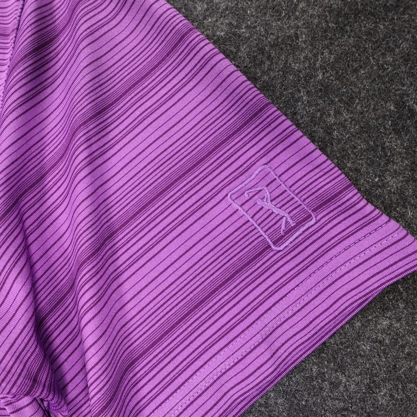 Champions Tour Polo Shirt Mens Medium Purple Excellent Striped Golf Short Sleeve - Thumbnail 5