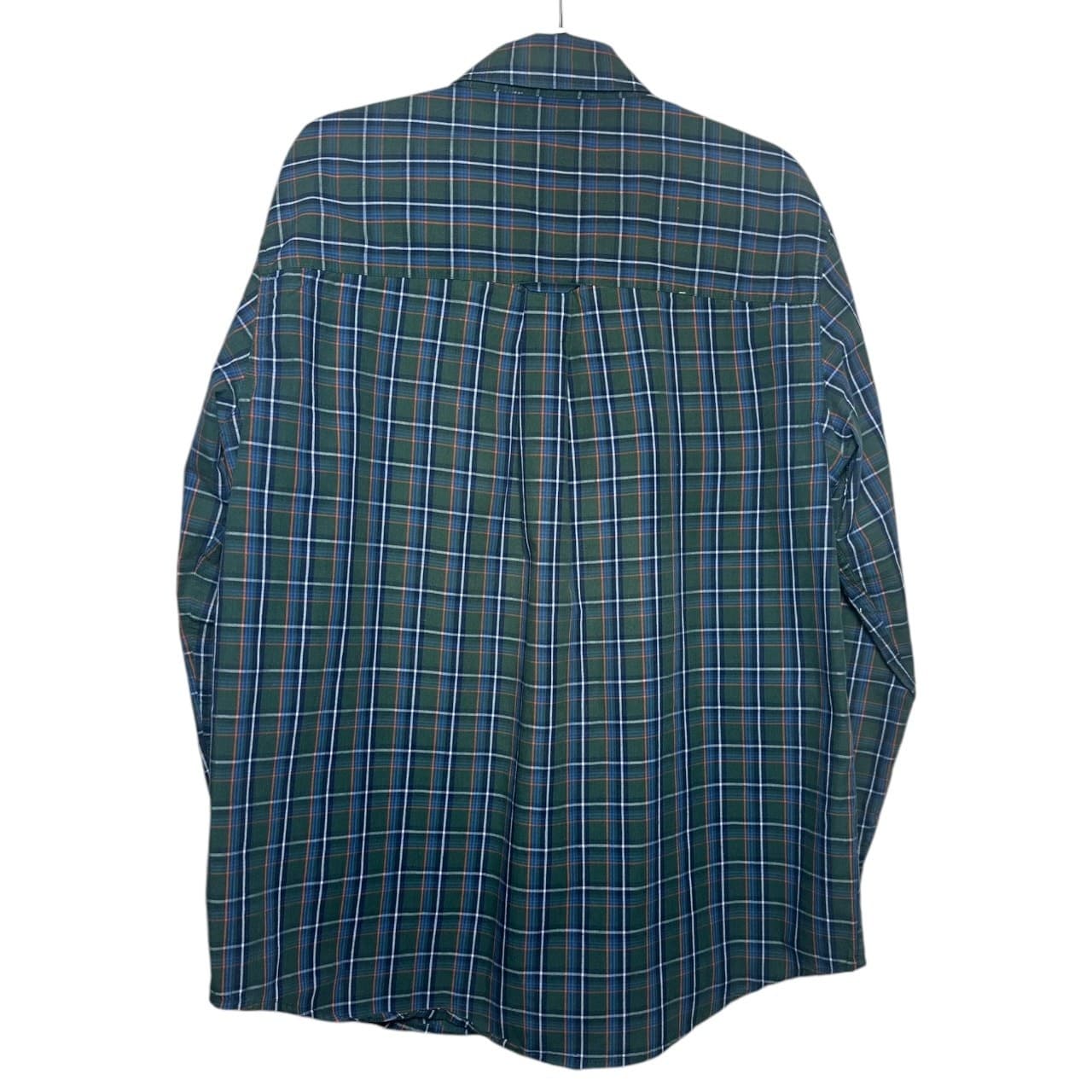 Chaps Men's Large Green Plaid Button-Down Long Sleeve Collared Shirt - Thumbnail 5