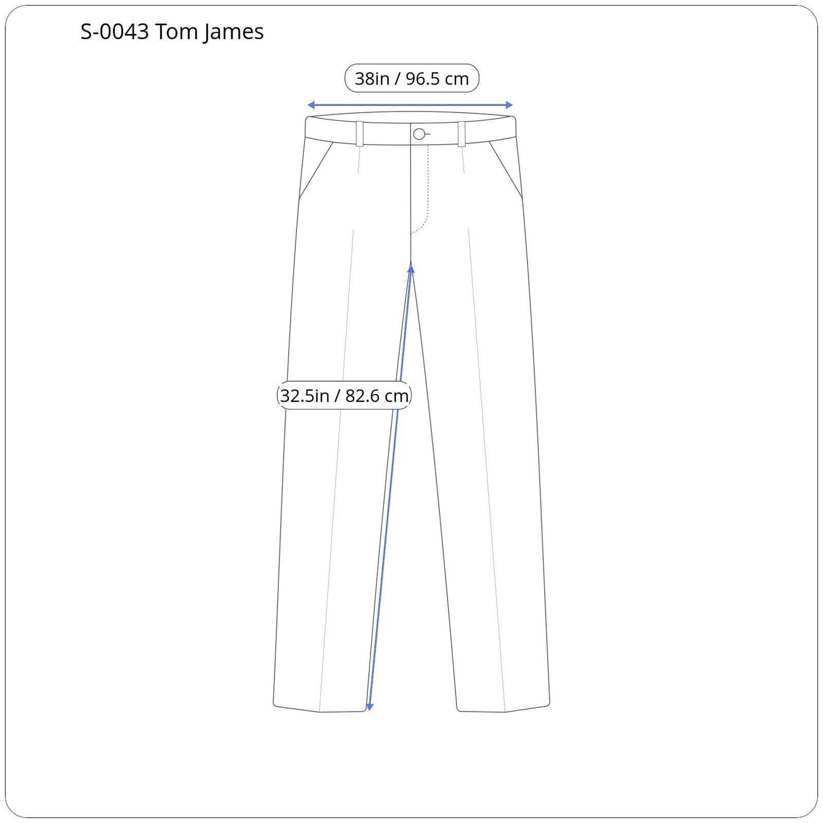 Tom James Gray Pinstripe Suit Mens 43L Executive Collection Wool - Thumbnail 8