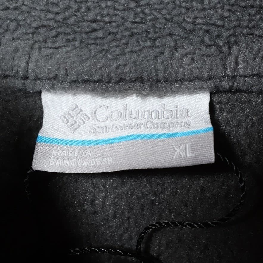 Columbia Fleece Pullover Mens XL Green Grey Excellent Two-Tone Snap Neck - Thumbnail 6