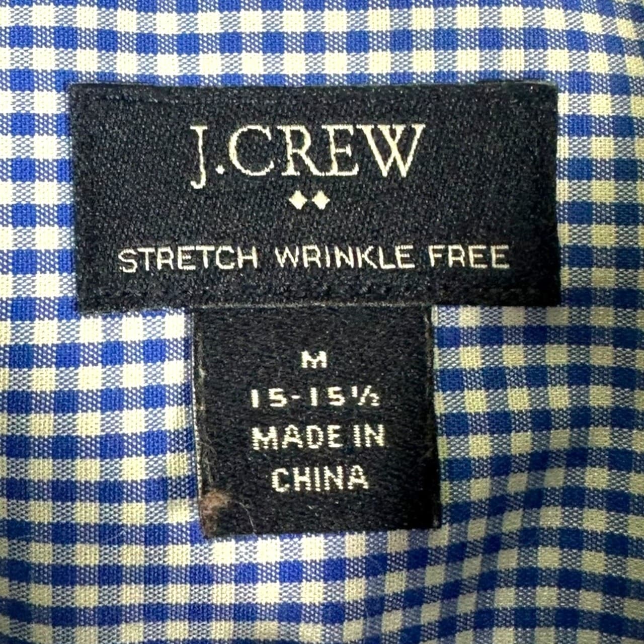 J.Crew Men's Medium 15-15.5 Blue Button-Up Long Sleeve Shirt - Thumbnail 8