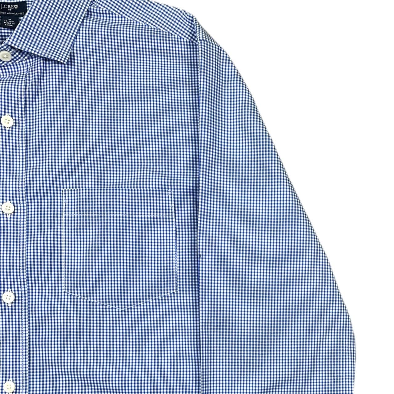 J.Crew Men's Medium 15-15.5 Blue Button-Up Long Sleeve Shirt - Thumbnail 6