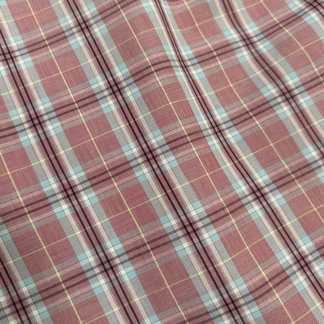 Eddie Bauer Men's XL Red Plaid Button-Down Short Sleeve Collared Shirt - Thumbnail 6