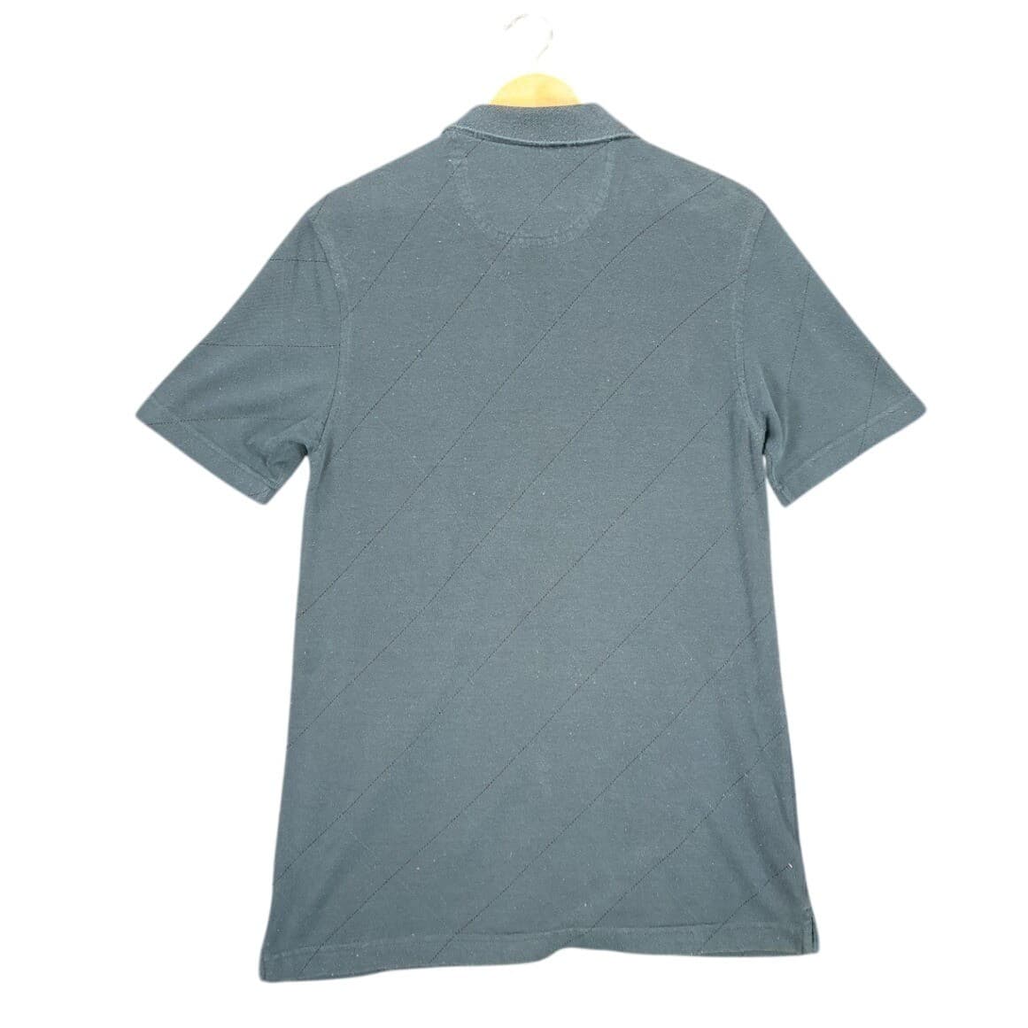 Van Heusen Polo Shirt Mens S Teal Excellent Short Sleeve Diagonal Texture 1569 - Thumbnail 2