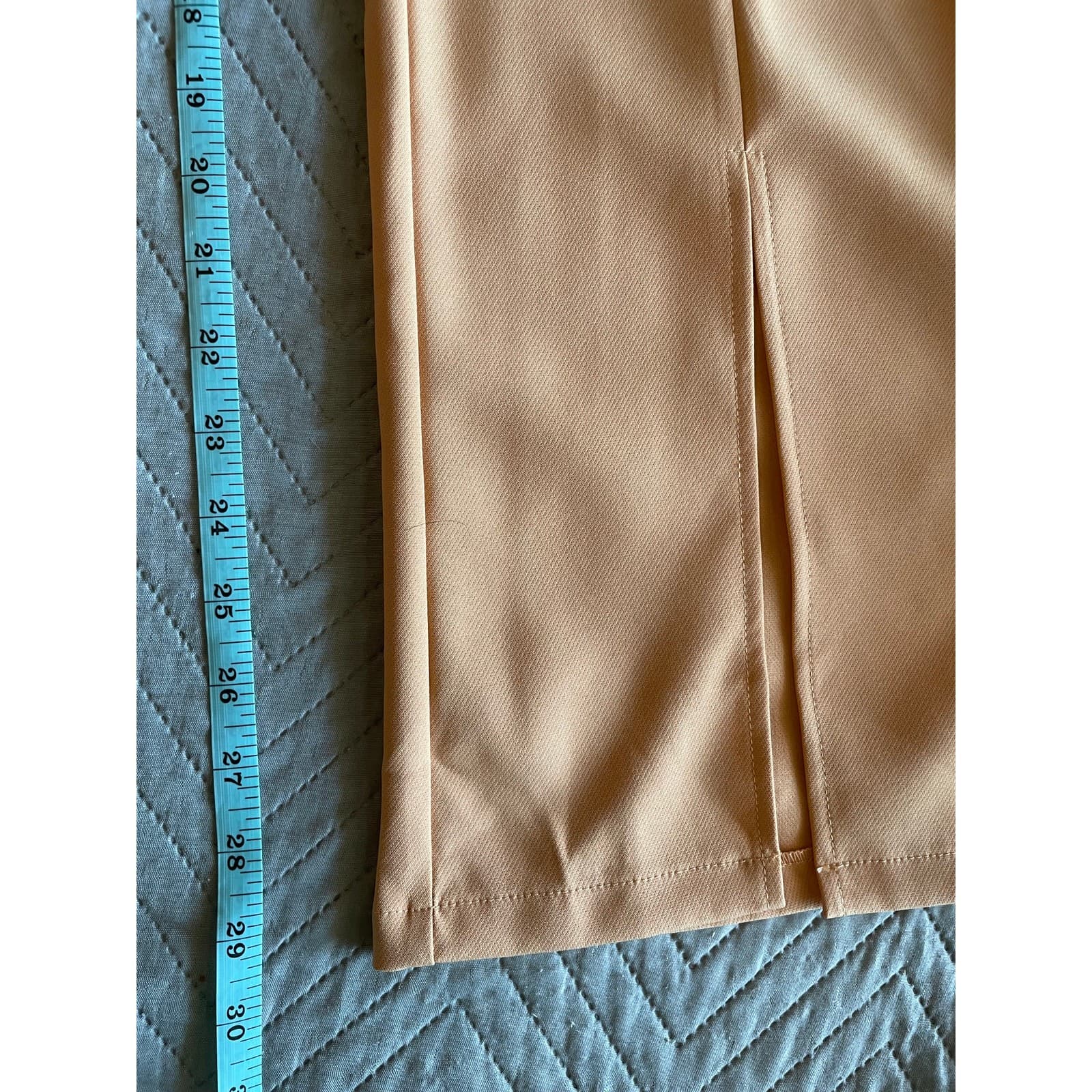Boohoo Women's Size 8 Soft Orange Flare Dress Pants - Thumbnail 7