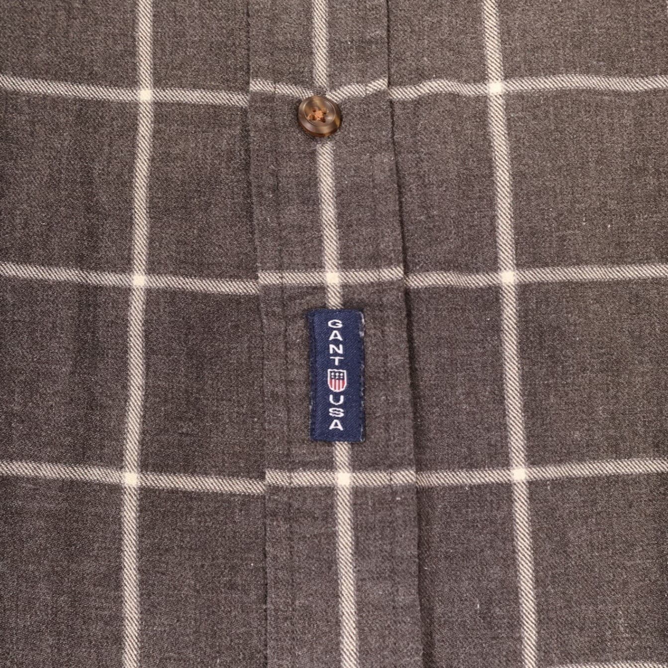 Gant Button Down Shirt Mens XLT Brown Cambridge Twill Plaid Long Sleeve - Thumbnail 6