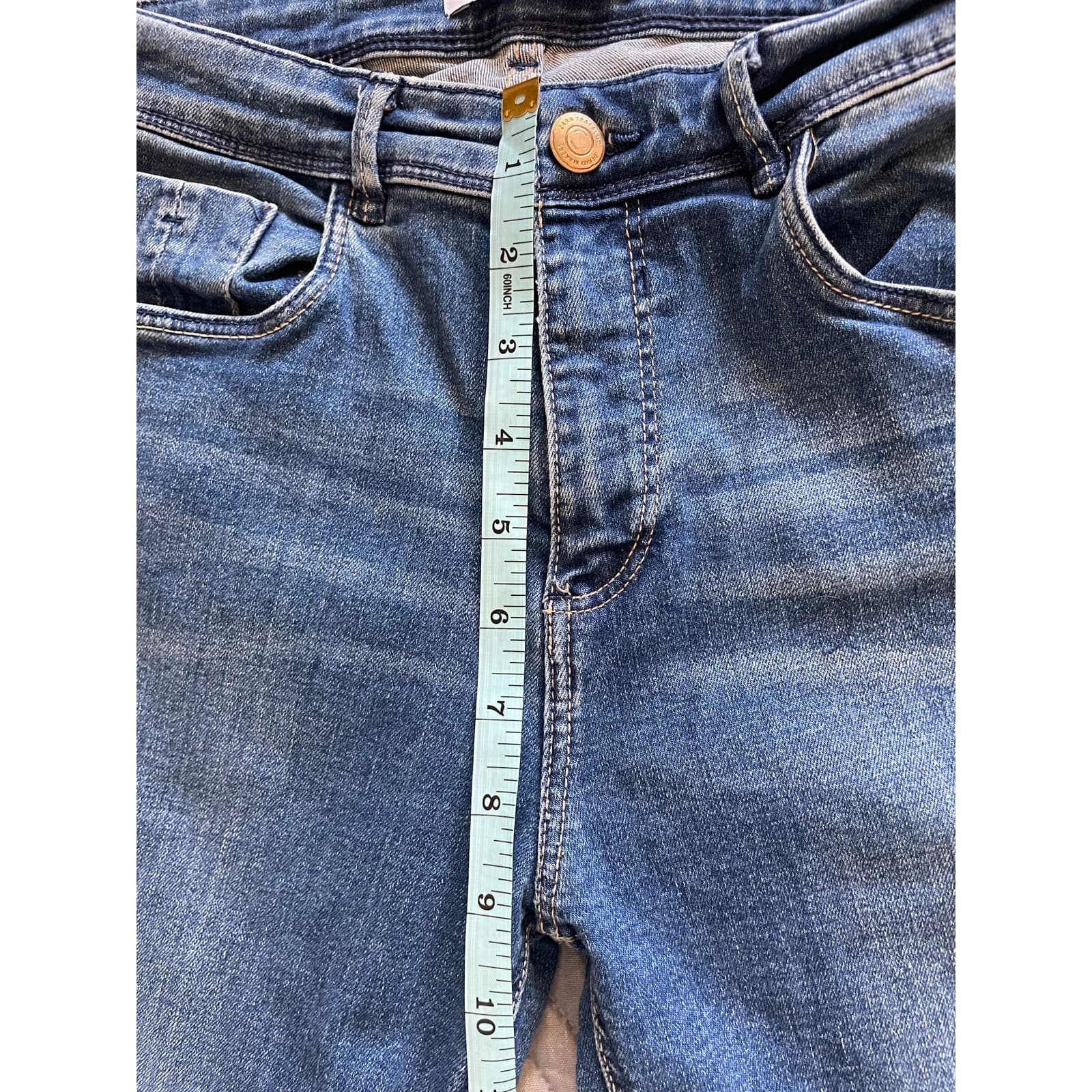 ZARA Trafaluc Skinny Jeans Women's Blue Denim Stretch EUR 32 - Thumbnail 5