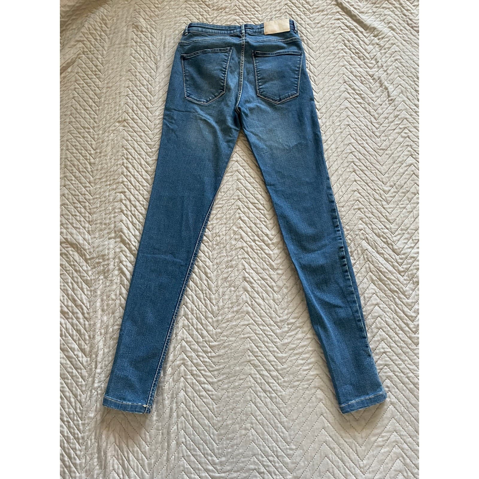 ZARA Trafaluc Skinny Jeans Women's Blue Denim Stretch EUR 32 - Thumbnail 7