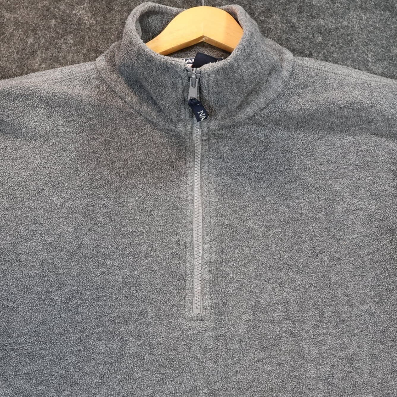 Nautica Competition Fleece Pullover Mens Small Excellent Vintage Quarter Zip - Thumbnail 4