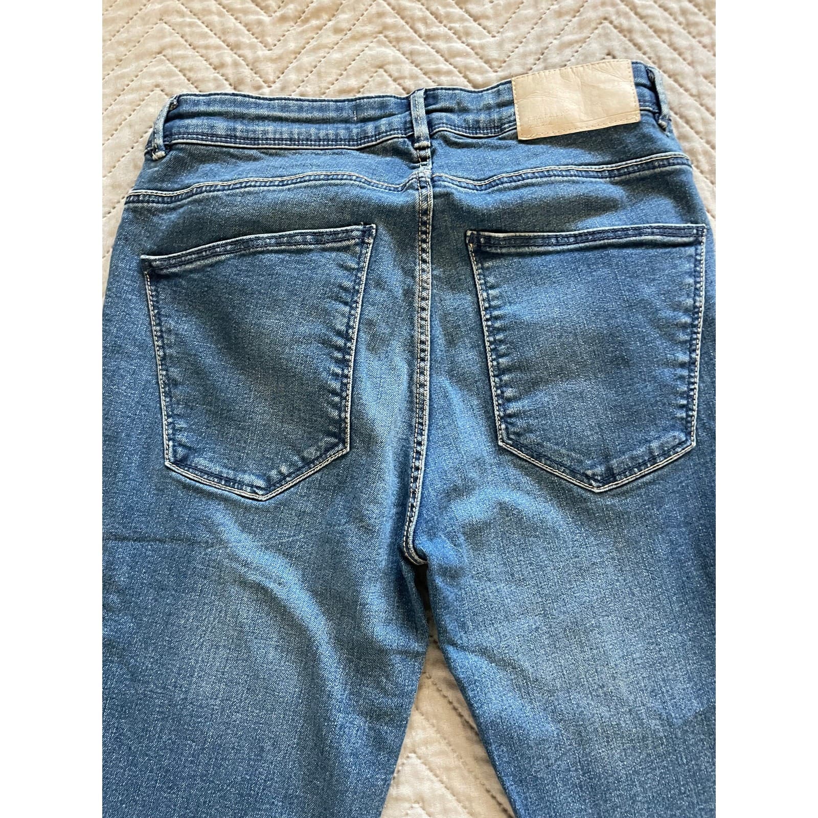 ZARA Trafaluc Skinny Jeans Women's Blue Denim Stretch EUR 32 - Thumbnail 8