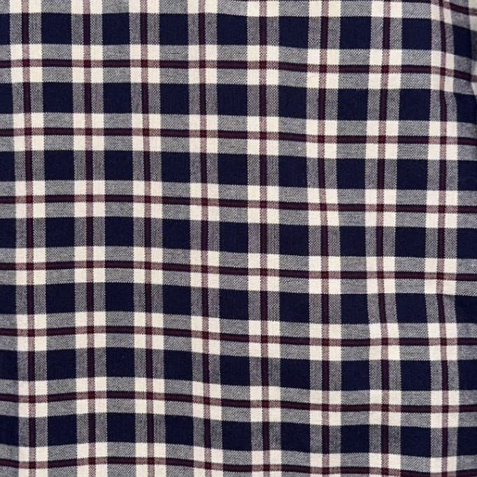 St. Johns Bay Button Down Shirt Mens Large Navy Blue Plaid - Thumbnail 6