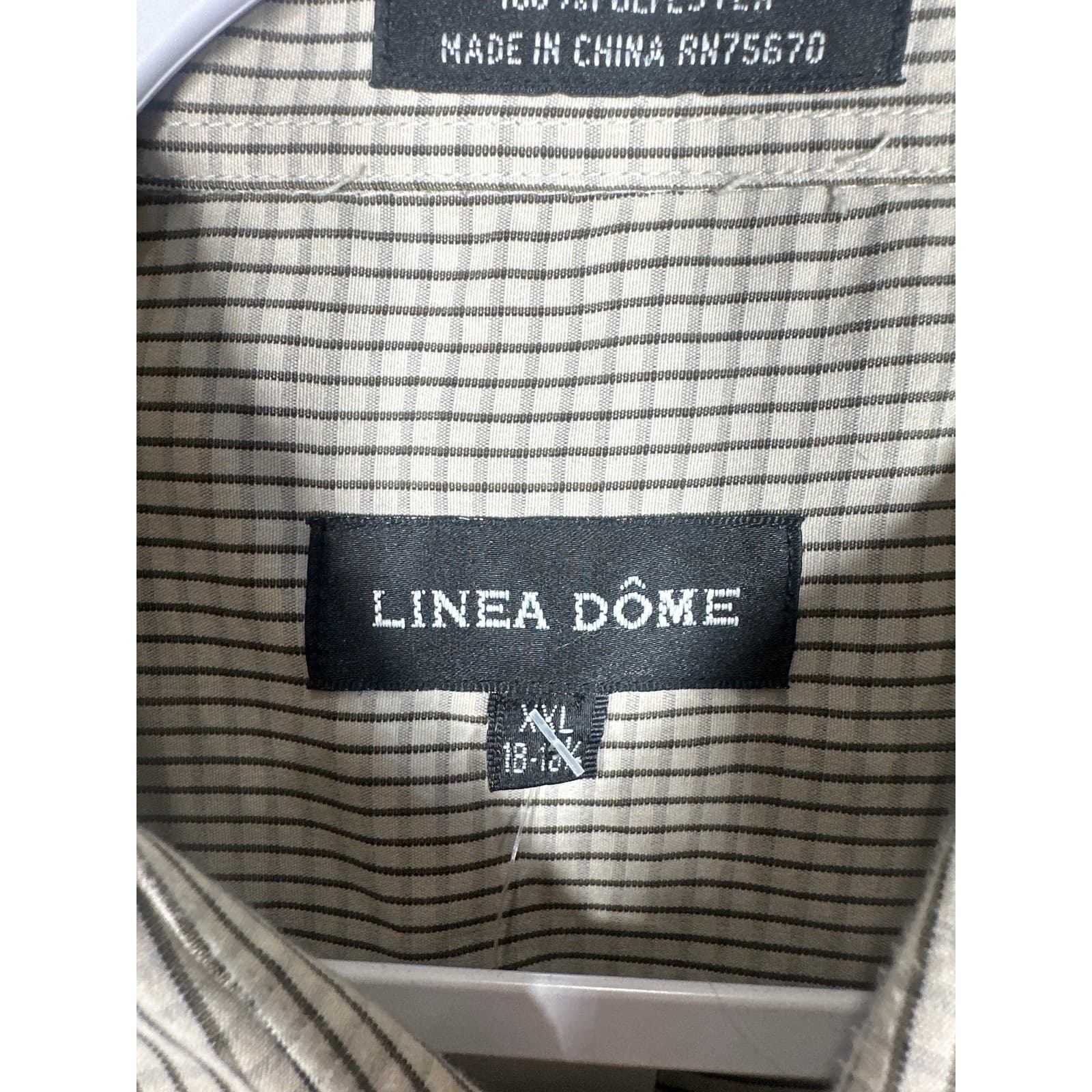 Linea Dome Gray Short Sleeve Button-Down Shirt Size XXL - Thumbnail 3