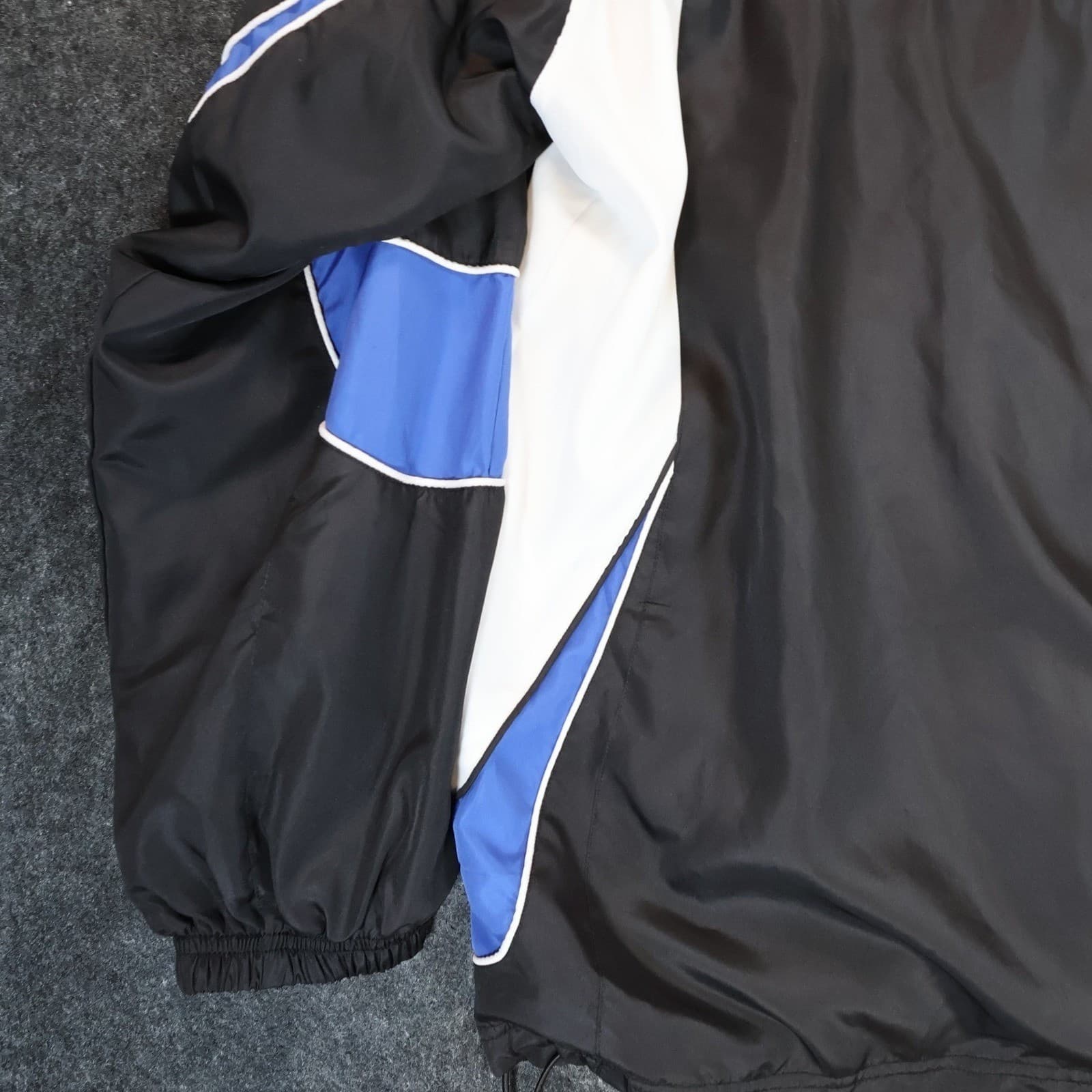 Basic Concept Windbreaker Mens Large Black Excellent Vintage Colorblock - Thumbnail 6