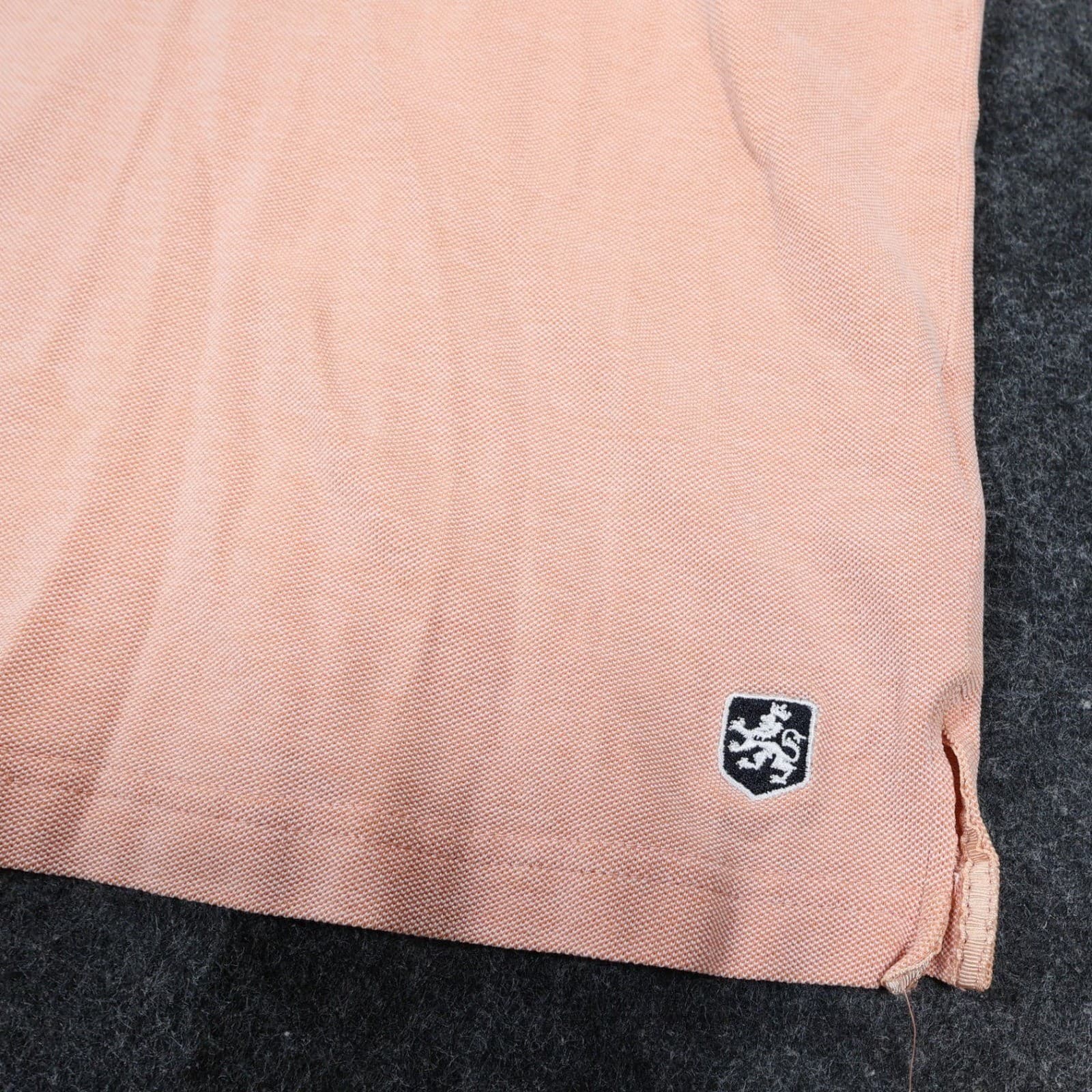 Nat Nast Polo Shirt Mens 2XL Peach Excellent Silk Cotton Blend Short Sleeve - Thumbnail 6