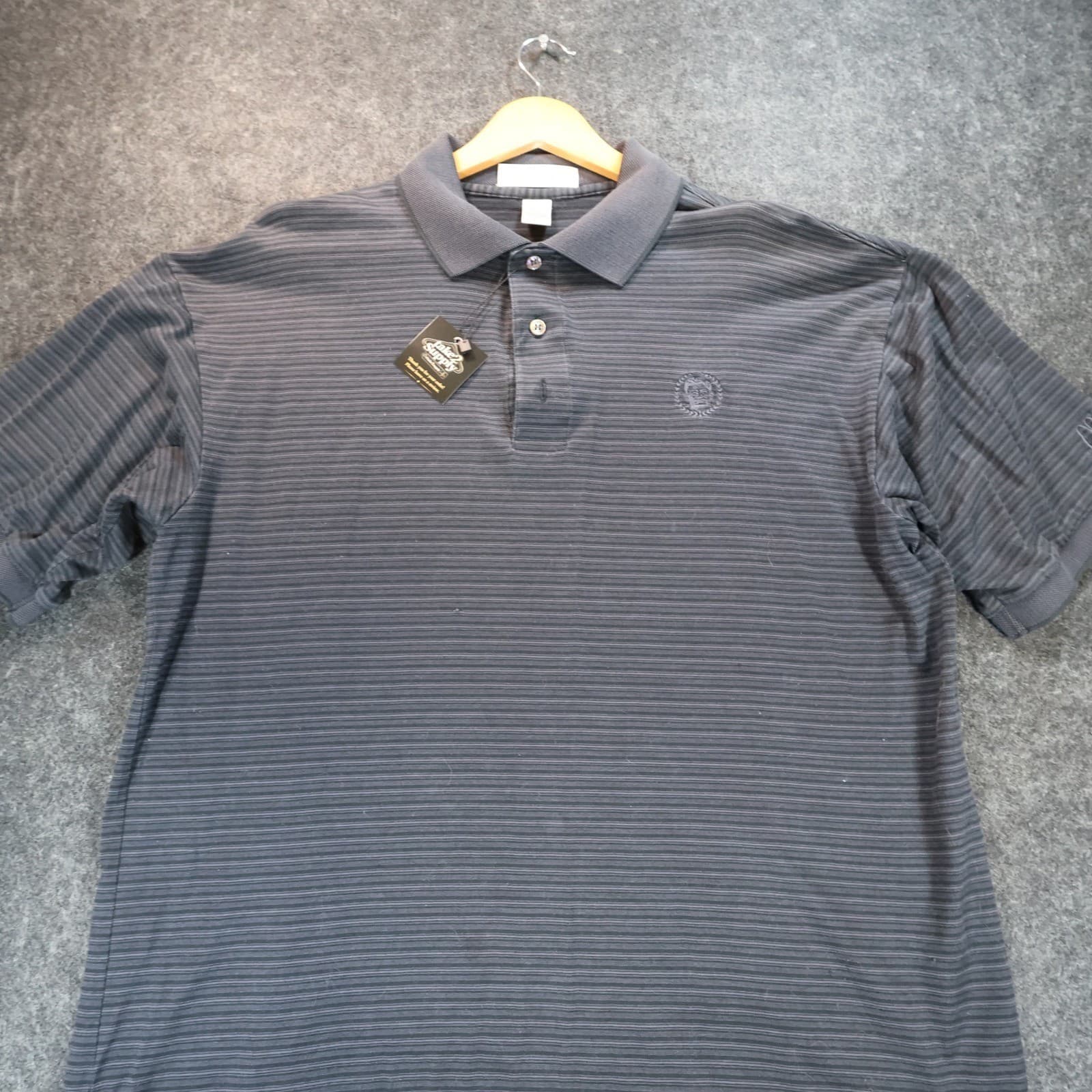 Il Migliore Polo Shirt Mens L Grey Excellent Striped Mercerized Short Sleeve - Thumbnail 3