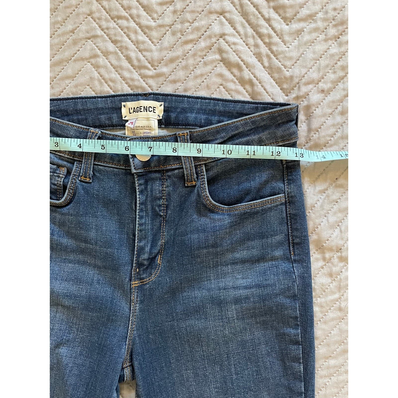 L’AGENCE Women’s Skinny Jeans Blue Denim High Rise Size 25 - Thumbnail 5