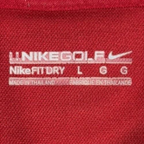 Nike Golf Polo Shirt Mens Large Red Nike Fit Dry Short Sleeve Logo - Thumbnail 8