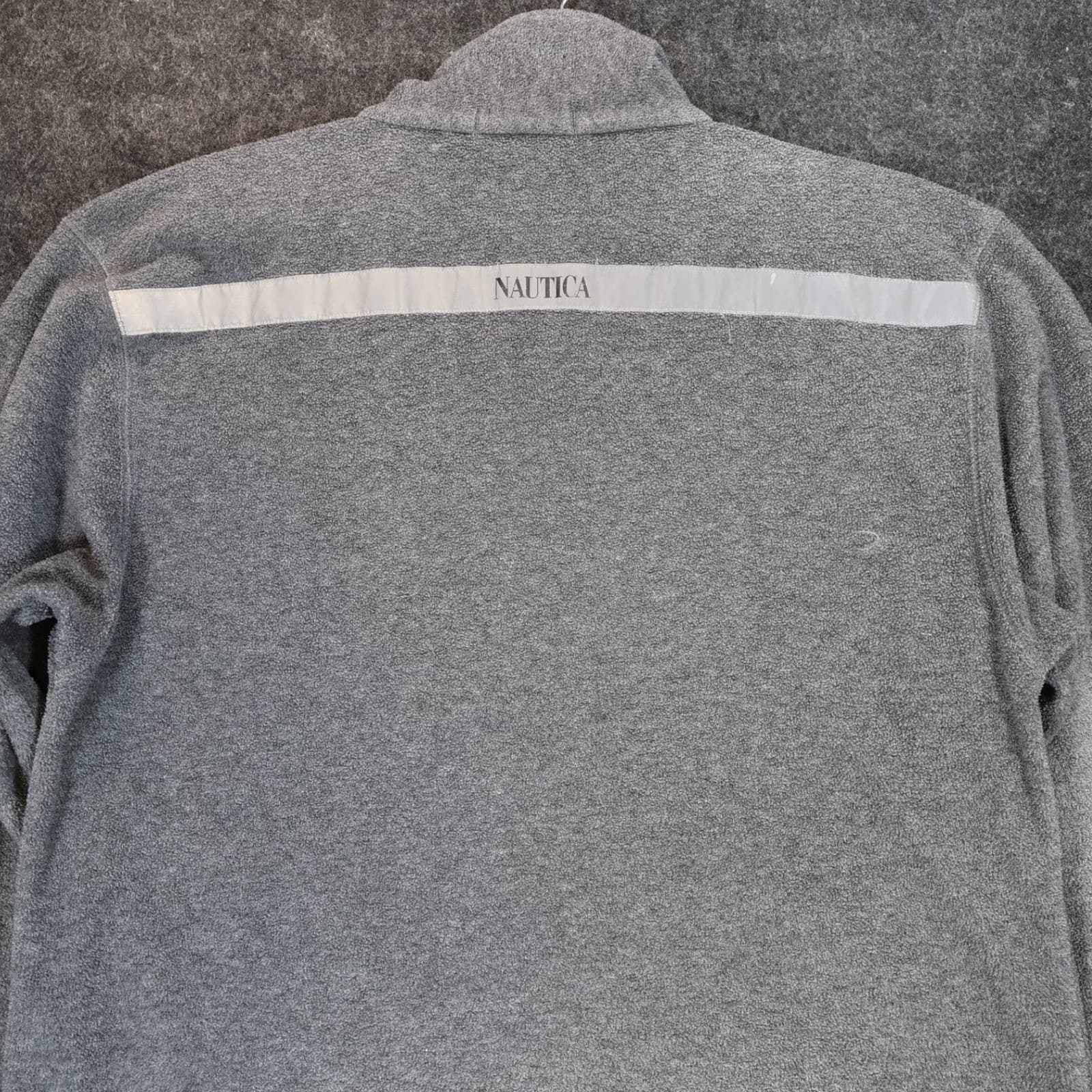Nautica Competition Fleece Pullover Mens Small Excellent Vintage Quarter Zip - Thumbnail 8