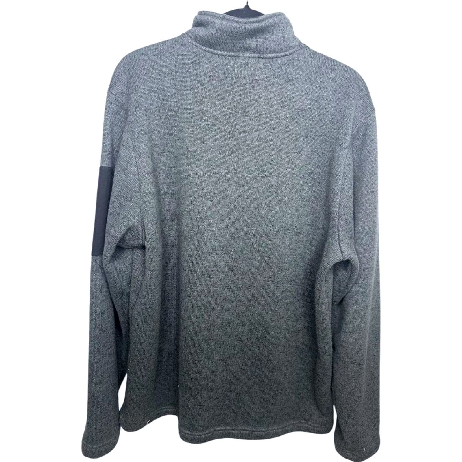 Charles River Apparel Men's Gray 1/4 Zip Pullover Sweater Fleece Size Large - Thumbnail 4