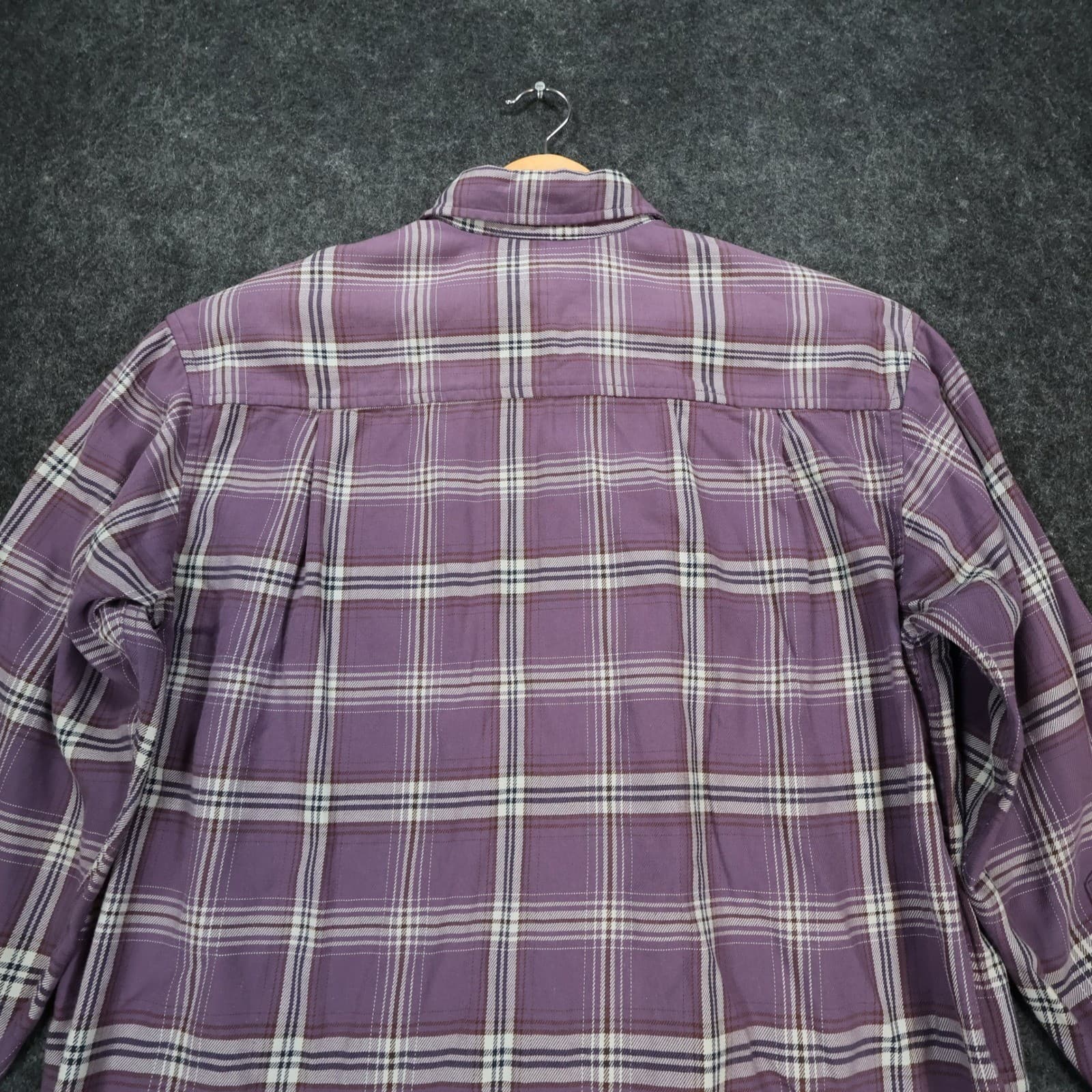 Eddie Bauer Flannel Shirt Womens Medium Excellent Plaid Long Sleeve Cotton - Thumbnail 5