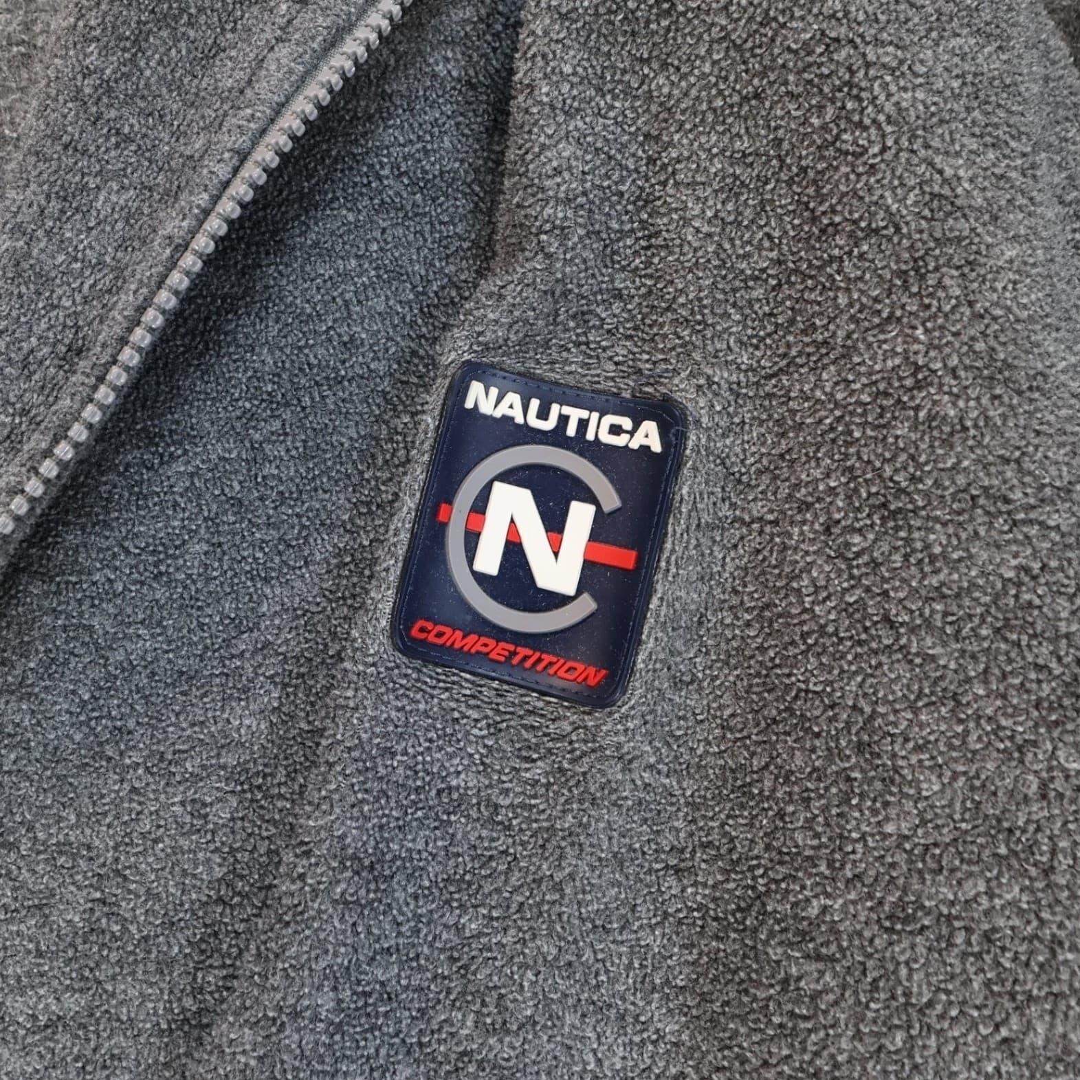 Nautica Competition Fleece Pullover Mens Small Excellent Vintage Quarter Zip - Thumbnail 7