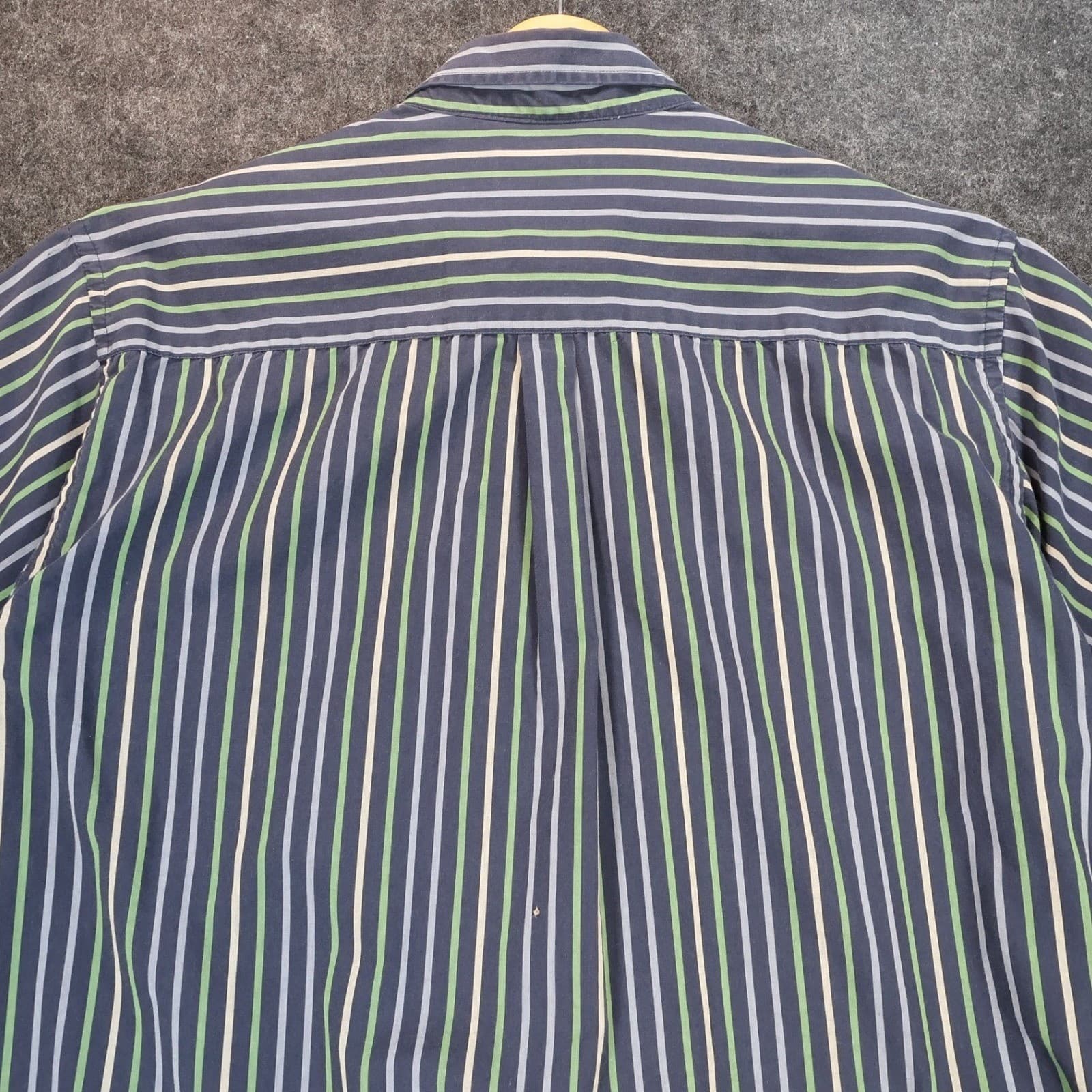 Puritan Button Down Shirt Mens XL Blue Green Excellent Vintage Striped - Thumbnail 5