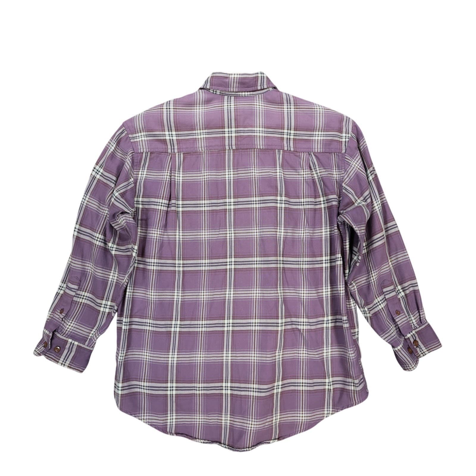 Eddie Bauer Flannel Shirt Womens Medium Excellent Plaid Long Sleeve Cotton - Thumbnail 2