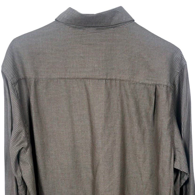 AXIST Mens Long Sleeve Button Down Shirt Classic Fit Striped Size L - Thumbnail 5