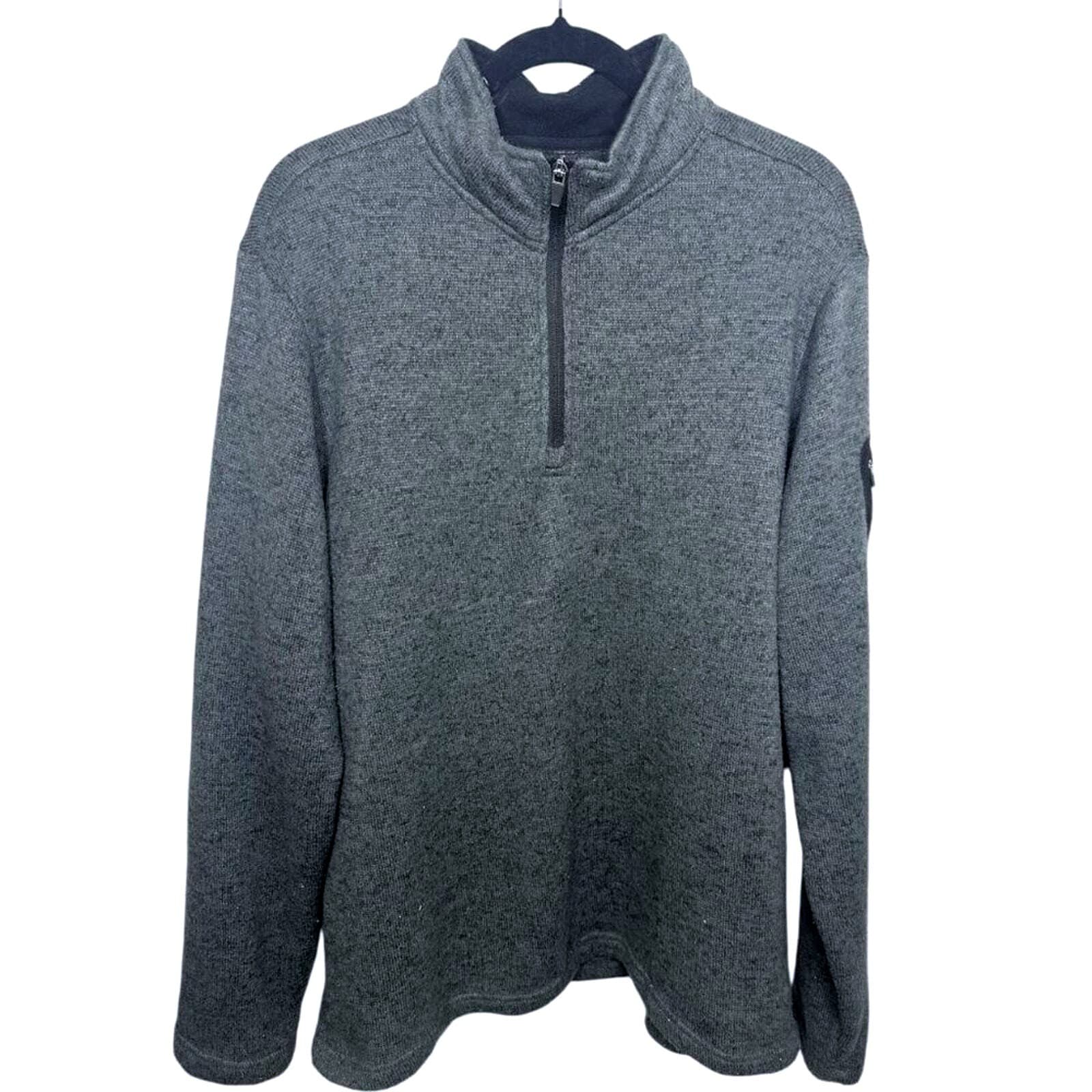 Charles River Apparel Men's Gray 1/4 Zip Pullover Sweater Fleece Size Large - Thumbnail 3