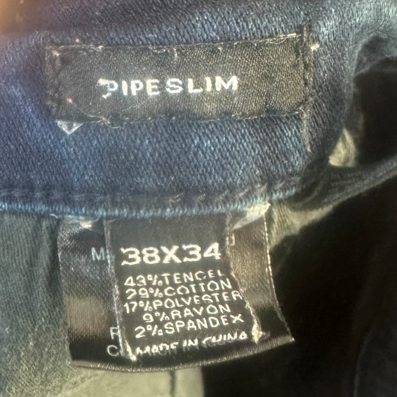 Joseph Abboud Pipe Slim Dark Wash Denim Jeans Mens 38x34 Cotton Blend - Thumbnail 7