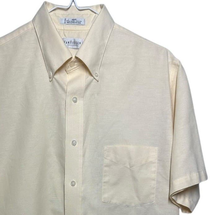 VAN HEUSEN Men's Short Sleeve Oxford Button Down Shirt Size Large 16.5 - Thumbnail 5