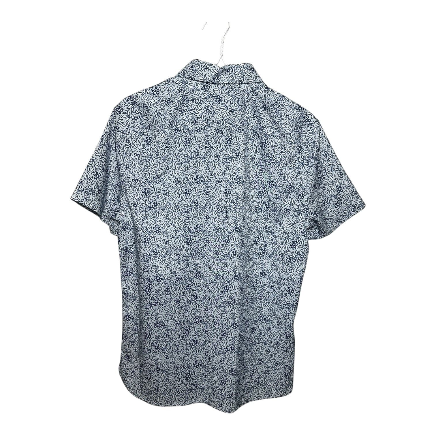AXIST Men’s Short Sleeve Button-Down Shirt Floral Print Blue Size S - Thumbnail 2