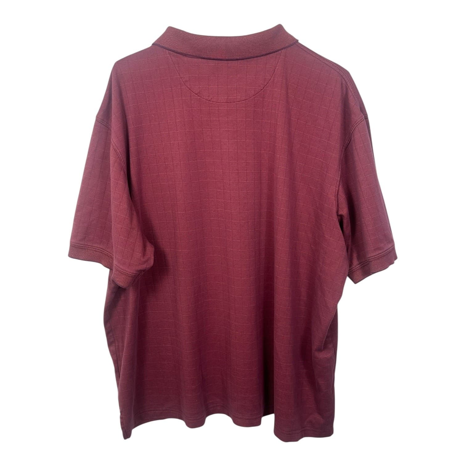 Haggar Men’s Polo Shirt Swift-Dry Burgundy XXL - Thumbnail 2
