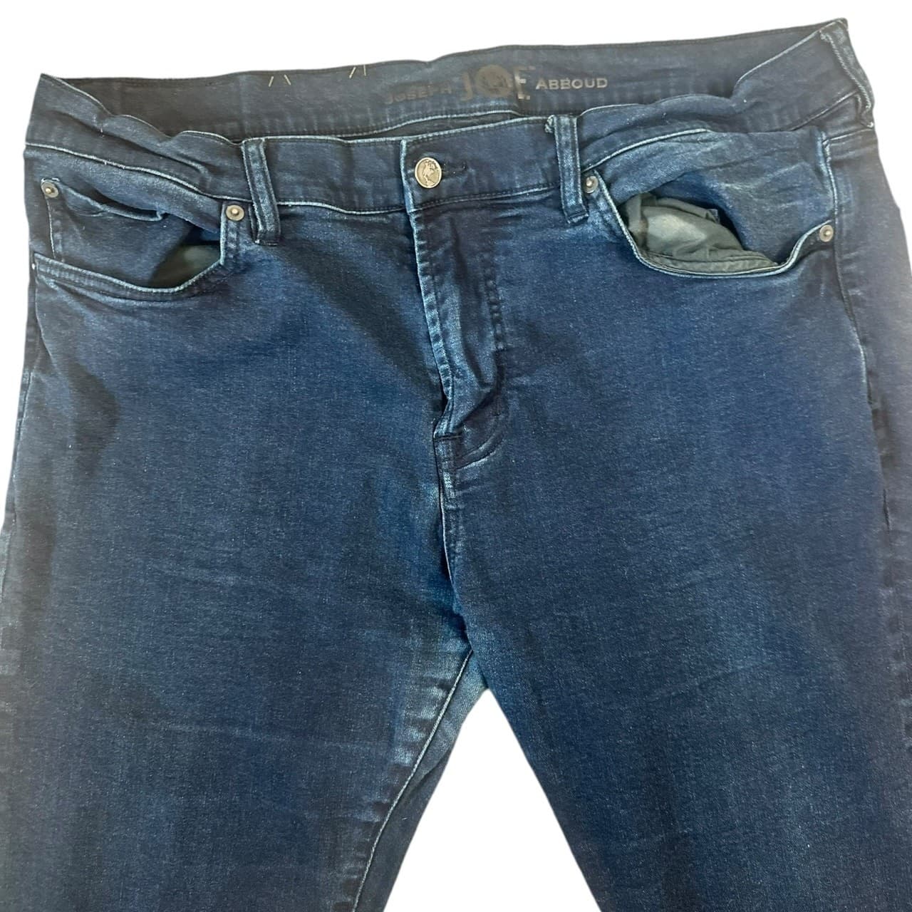 Joseph Abboud Pipe Slim Dark Wash Denim Jeans Mens 38x34 Cotton Blend - Thumbnail 4
