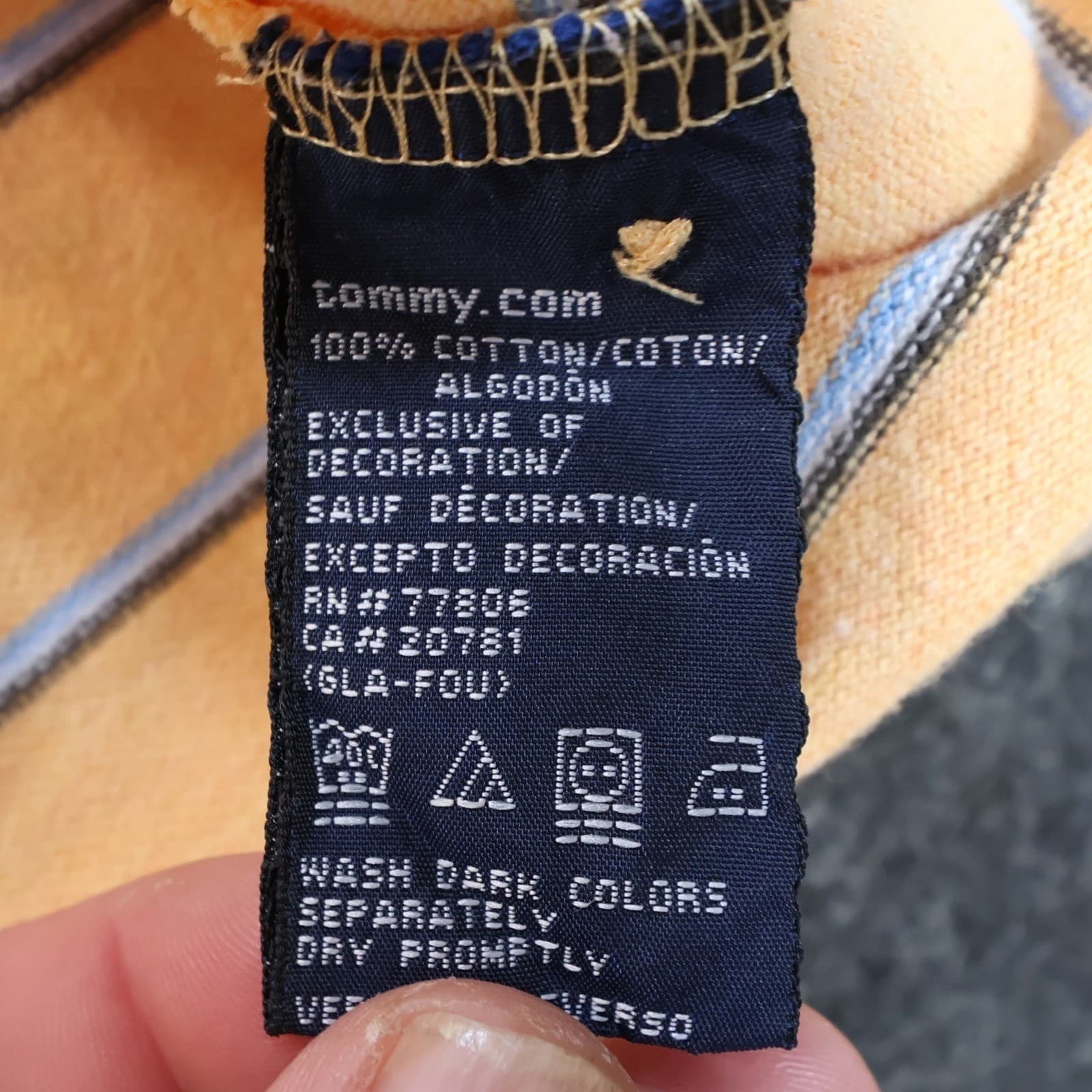 Tommy Hilfiger Polo Shirt Mens Large Yellow Excellent Striped Pique Short Sleeve - Thumbnail 7