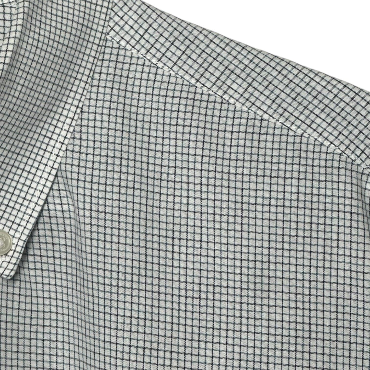 Michael Kors Men’s Button-Down Dress Shirt Tailored Fit Blue Check XL - Thumbnail 3