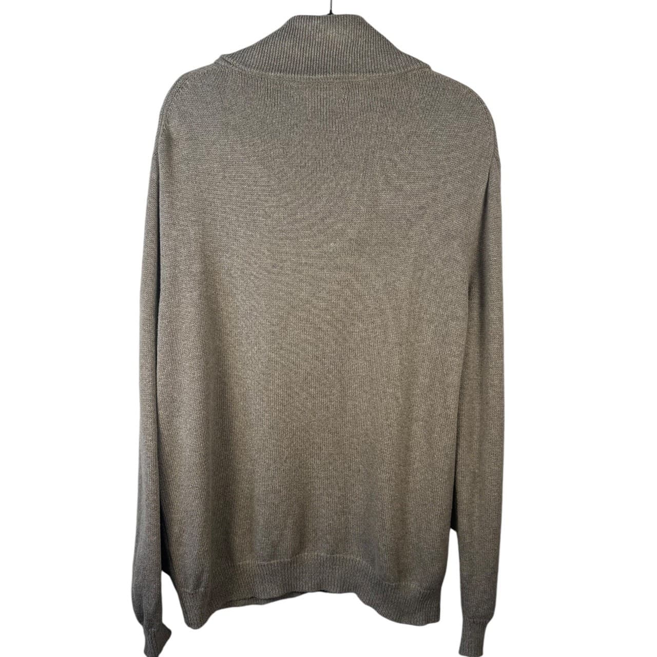 J. Crew Mens XL Beige Shawl Collar Pullover Sweater - Thumbnail 7
