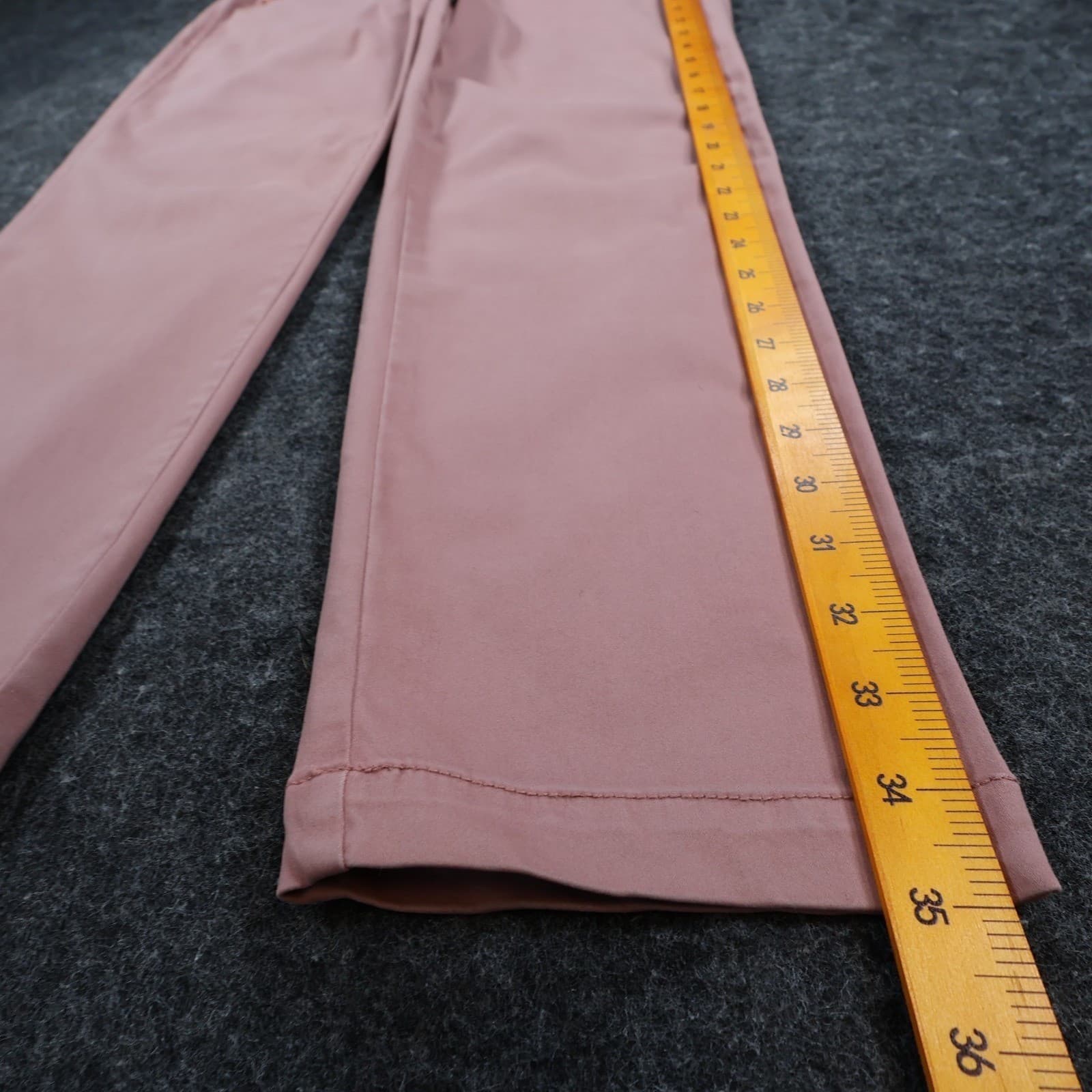 Tinsel Pants Womens 31 Pink Cotton Blend Skinny Ankle Rose Gold Zipper Stretch - Thumbnail 3