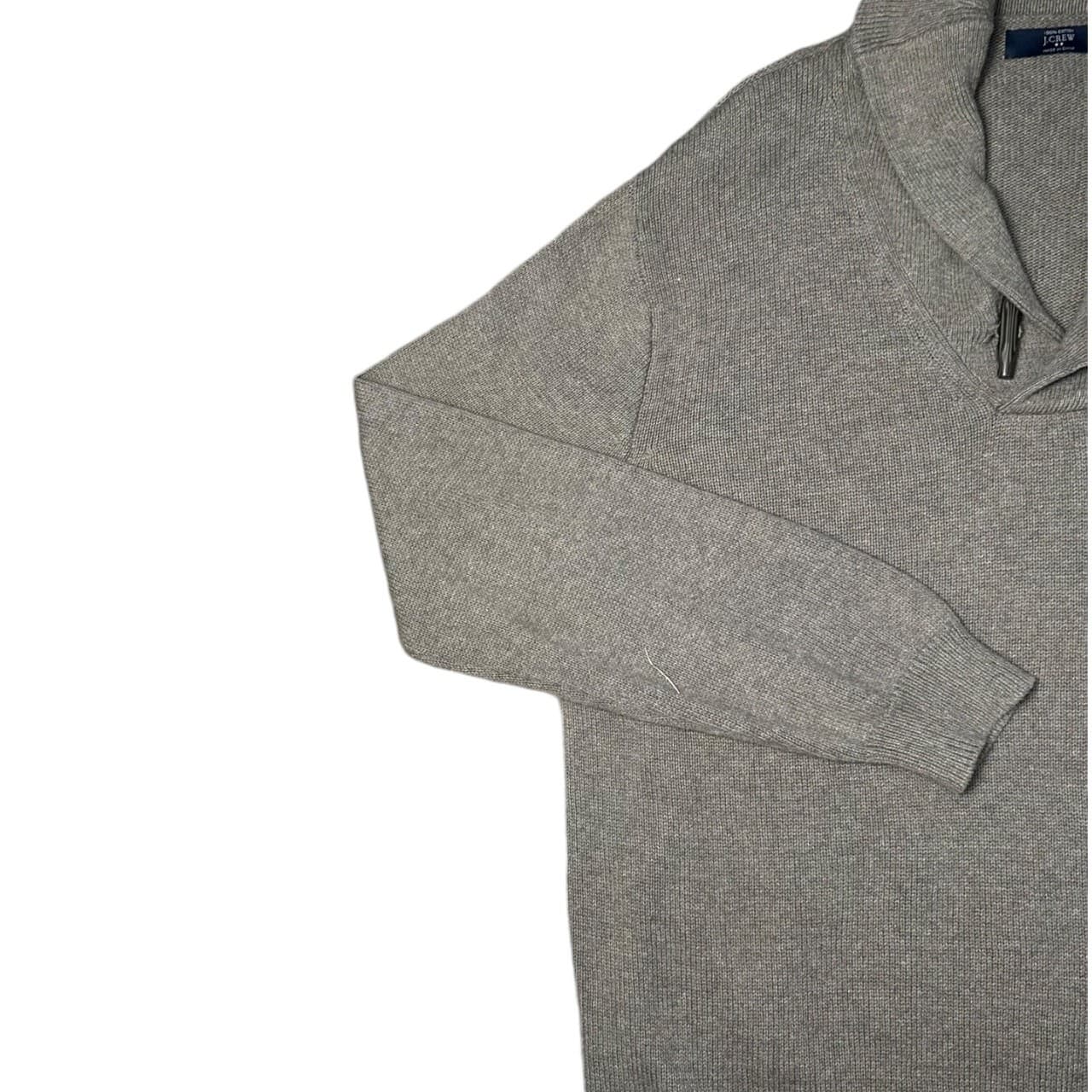 J. Crew Mens XL Beige Shawl Collar Pullover Sweater - Thumbnail 3