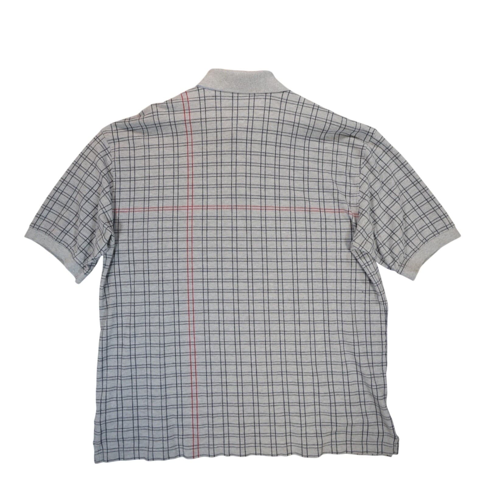 Tommy Hilfiger Polo Shirt Mens XXL Gray Excellent Plaid Short Sleeve Cotton - Thumbnail 2