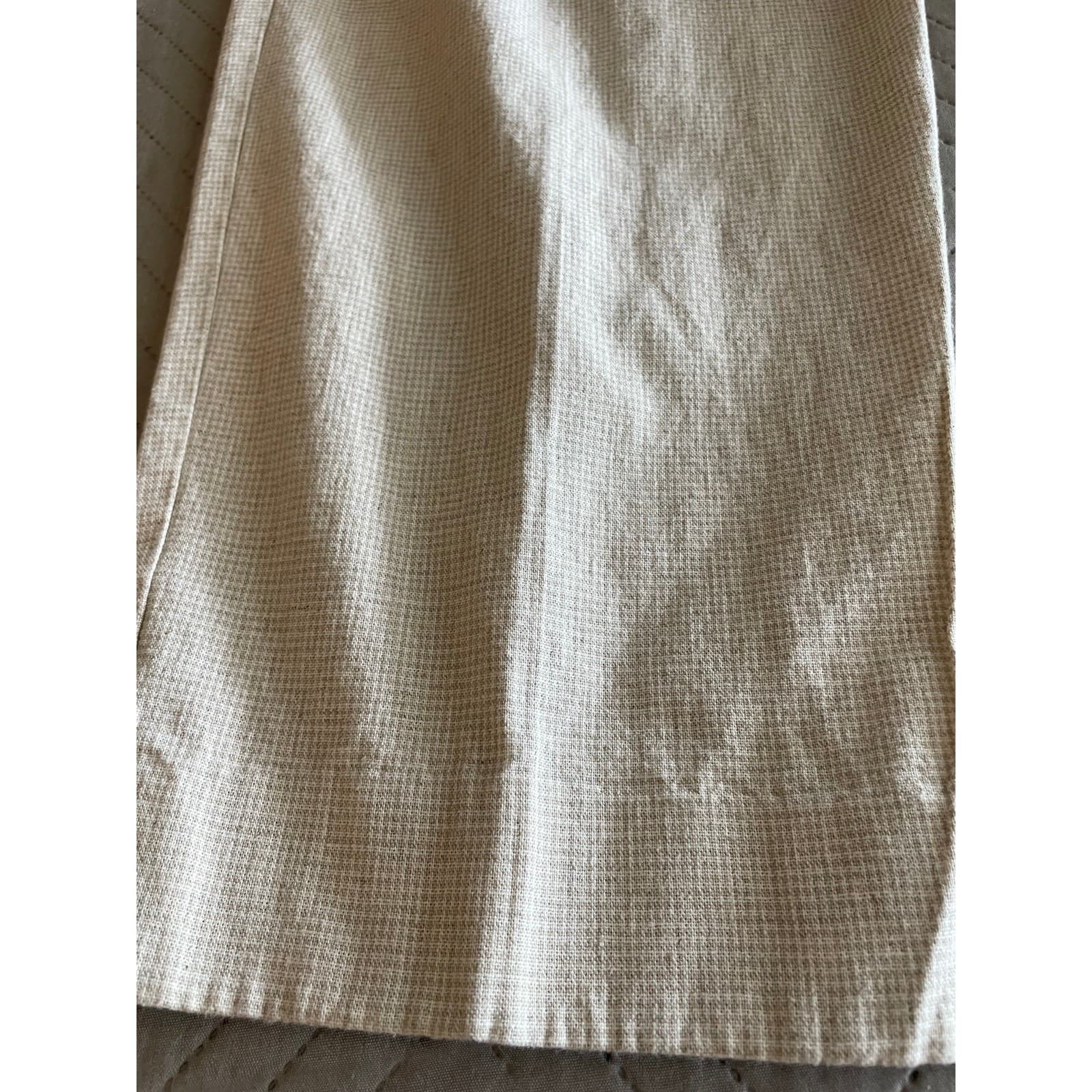 Vintage Sharon Young Womens Size 28 Beige Linen Pants - Thumbnail 3