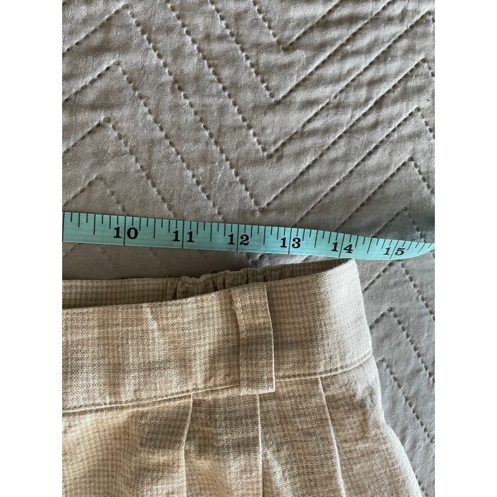 Vintage Sharon Young Womens Size 28 Beige Linen Pants - Thumbnail 6