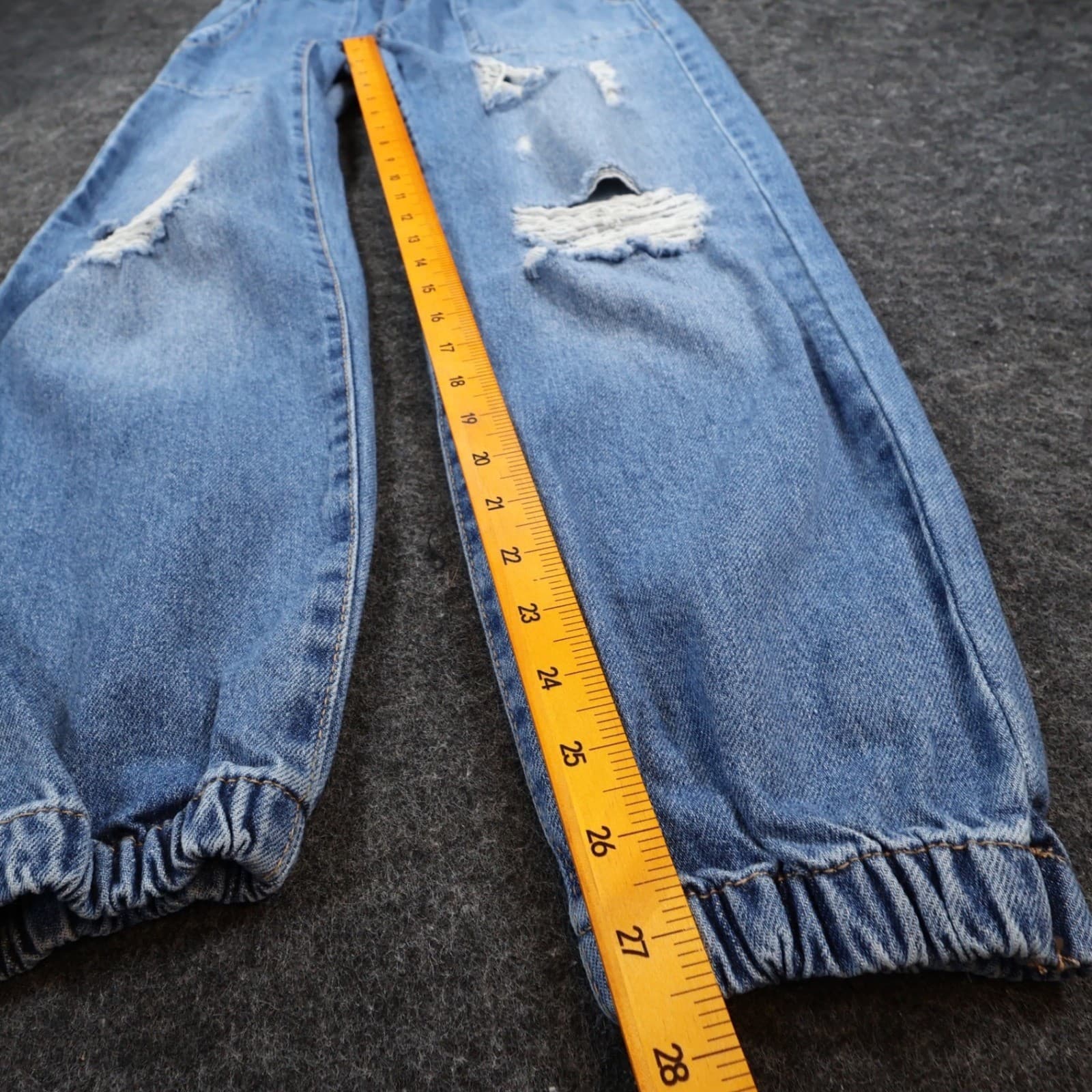 Celebrity Pink Jogger Jeans Women Small Blue Cotton Distressed Relaxed Denim - Thumbnail 4